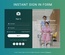 Instant Sign in Form a Flat Responsive Widget Template