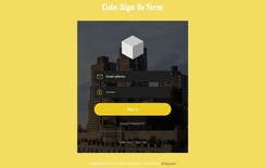 Cube Signin Form Flat Responsive Widget Template