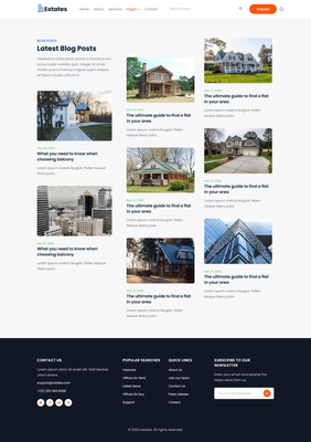 Estates a Real Estate Category Website Template