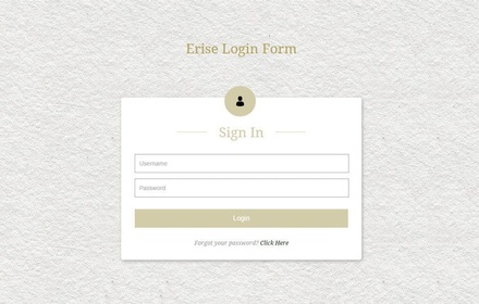 Erise Login Form Responsive Widget Template