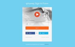 IPhone Signin Form Flat Responsive Widget Template