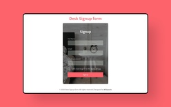 Desk Signup Form Web Element