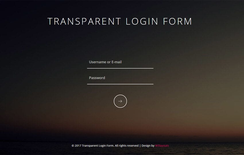 Transparent Login Form Responsive Widget Template