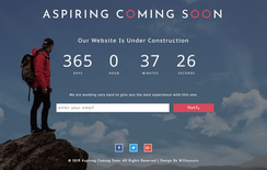 Aspiring Coming Soon Responsive Widget Template