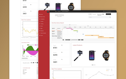 Gretong E commerce Flat Bootstrap Responsive Admin Panel