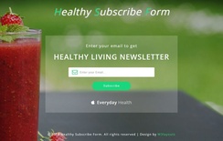 Healthy Subscribe Form Responsive Widget Template