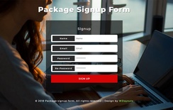 Package Signup Form Responsive Widget Template