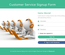 Customer Service Signup Form Responsive Widget Template