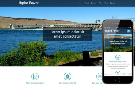 Hydro Power An Industrial Category Flat Bootstrap Responsive  Web Template