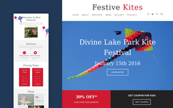 Festive Kites a Newsletter Responsive Web Template