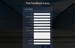 Flat Feedback Form Responsive Widget Template