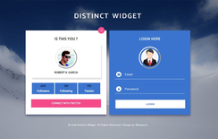 Distinct Widget Flat Responsive Widget Template