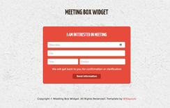 Meeting Box Form Responsive Widget Template