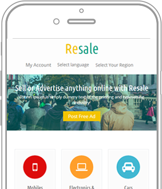 Resale classifieds and E-commerce Business Responsive Web Template