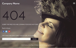 Fashion Error Page a Flat Responsive Widget Template