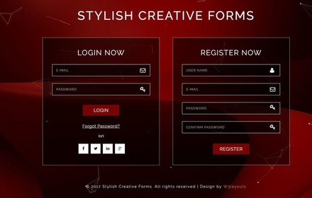 Stylish Creative Forms Flat Responsive Widget Template