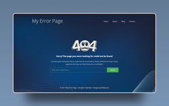 My Error Page Flat Responsive Widget Template