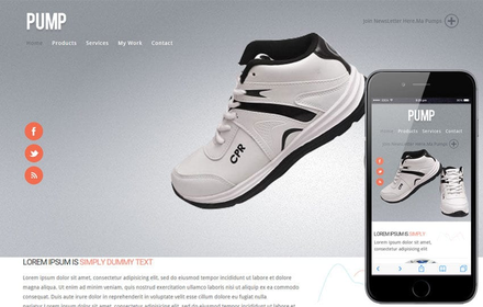 Pump Ecommerce Responsive website template