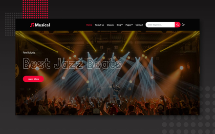 Musical a website template for a musician