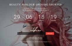 Beauty Parlor Coming Soon a Flat Responsive Widget Template