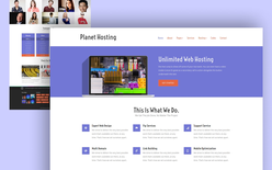 Planet Hosting a Web Hosting Flat Bootstrap Responsive Web Template