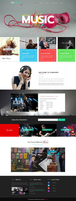 Symphony an Entertainment Flat Bootstrap Responsive Web Template