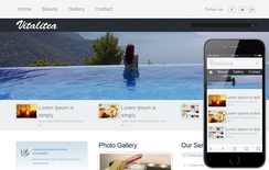Vitalitea Beauty Care Mobile Website Template