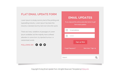 Flat Email Update Form Responsive Widget Template