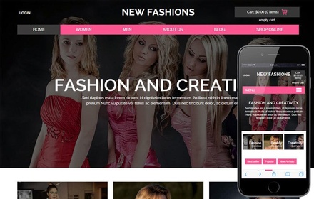 New Fashions a Flat Ecommerce Bootstrap Responsive Web Template