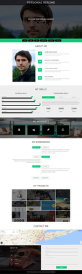 Personal Resume a Personal Category Bootstrap Responsive Web Template