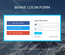 Brave Login Form a Flat Responsive Widget Template