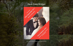 Save Date Widget Flat Responsive Widget Template