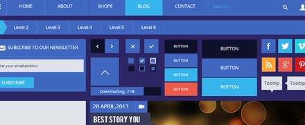 Bluebox Flat Corporate Responsive website template