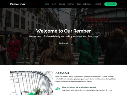 Remember - Free Multipurpose Bootstrap Template | BootstrapMade