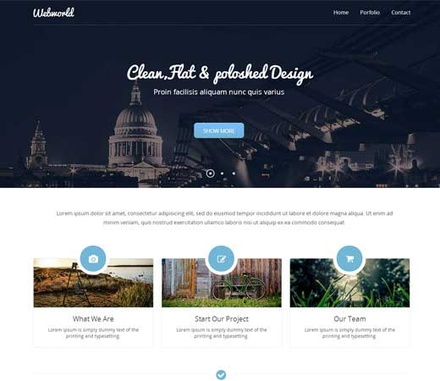 Webfolio – A Flat Responsive website template