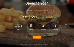 Opening Soon Flat Responsive Widget Template