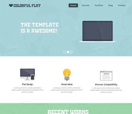 Webfolio – A Flat Responsive website template