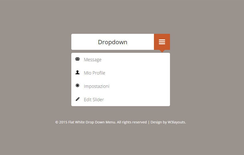 White Dropdown Menu Responsive Widget Template