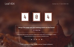 Leaf 404 Error Page Flat Responsive Widget Template