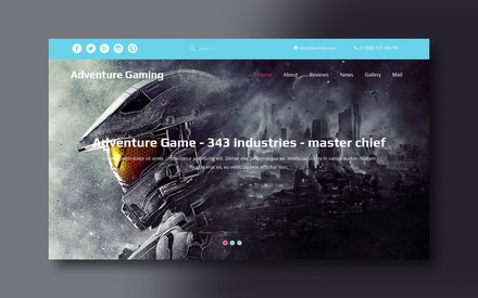 Adventure Gaming Website Template