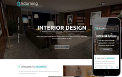 Adorning an Interior and Furniture Category Bootstrap Responsive Web Template