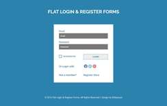 Flat Login And Register Forms A Flat Responsive Widget Template