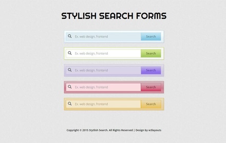 Stylish Search Forms Responsive Widget Template