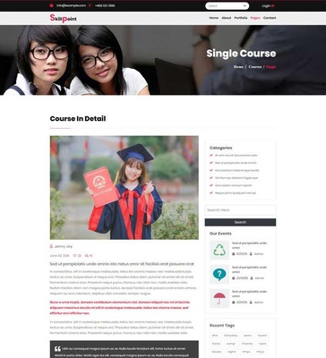 Skill Point an Education category Flat Bootstrap Responsive Web Template